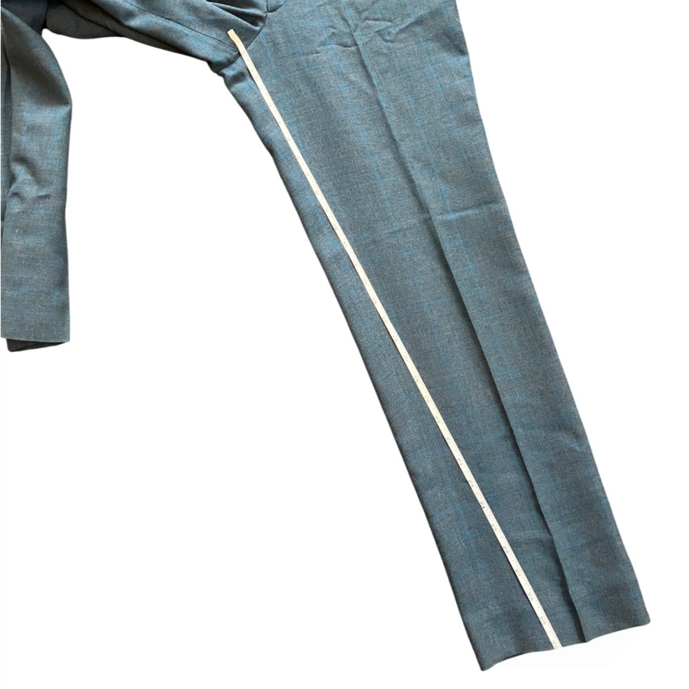 Vintage 80s Pleated Trousers Plaid High Waist Wash N Wear - Picture 7 of 16